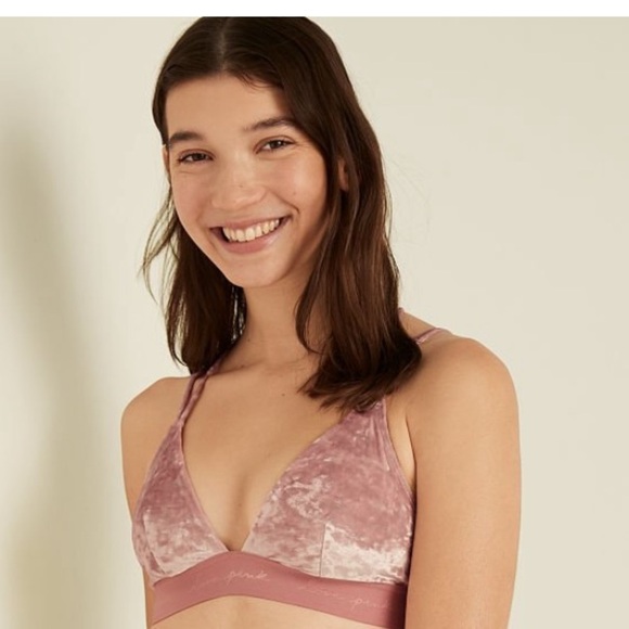 Pink by Victoria Secret Velvet Bralette - Picture 6 of 7